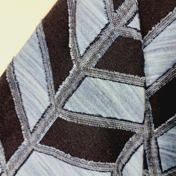 Parsley & Sage, Large, Blue Chevron Top/Wrap, Long Sleeve, Leight Weight, Cotton - Picture 7 of 12